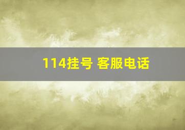 114挂号 客服电话